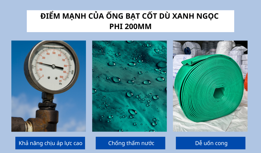 Điểm mạnh của ống bạt cốt dù xanh ngọc phi 200