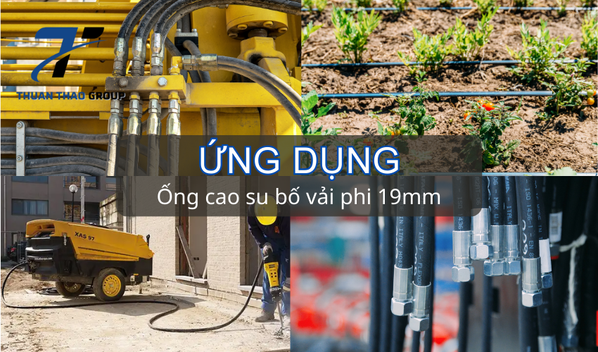 ứng dụng của ống cao su bố vải phi 19mm