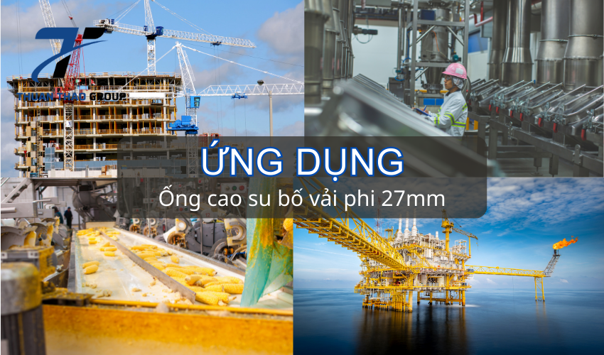 ứng dụng của ống cao su bố vải phi 27mm