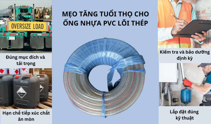 Mẹo tăng tuổi thọ ống nhựa PVC lõi thép